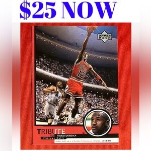 Michael Jordan 1999 Upper Deck  Tribute #16 Jersey NBA Basketball Card